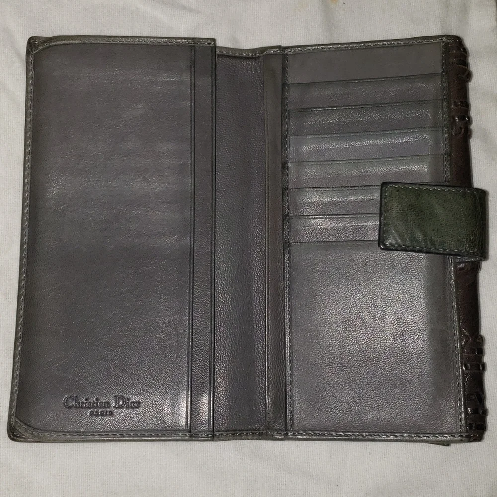 Christian Dior Plisse lambskin wallet